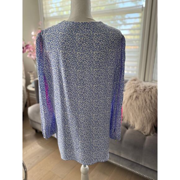 MSRP $138 Saks Sail to Sable Printed Blouse Size L | SAME DAY SHIP or NEXT DAY - Picture 4 of 6